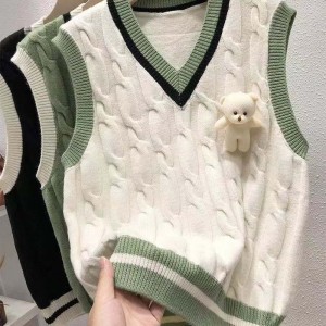 Knitted vest women's spring and autumn sweater