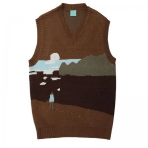 Custom LOGO OEM Knit Sweater Men's Sweater Vest