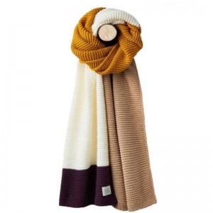 Custom new arrivals winter travel scarf Oversize Knitted wool cashmere scarf for women