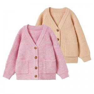 Custom New Design Children's Sweater Coat Autumn & Winter Thick Coat Color Fashion Baby Sweater