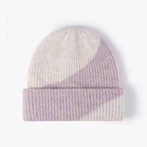 Winter Outdoor Simple Cold Female Warm Color Wool Knitted Hat Fashion Hat