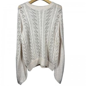 Women′ S Fashion Round Neck Long Sleeve Pullover Sweater