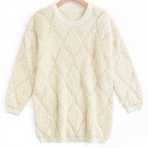 Casual Soft Touch Long-Sleeve Crewneck Women Sweater