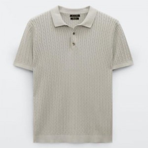 Custom designer summer short sleeve knit pullover cotton men\\\'s sweaters